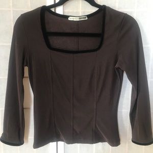 Y2K/late 90s Fitted Square Neck Top